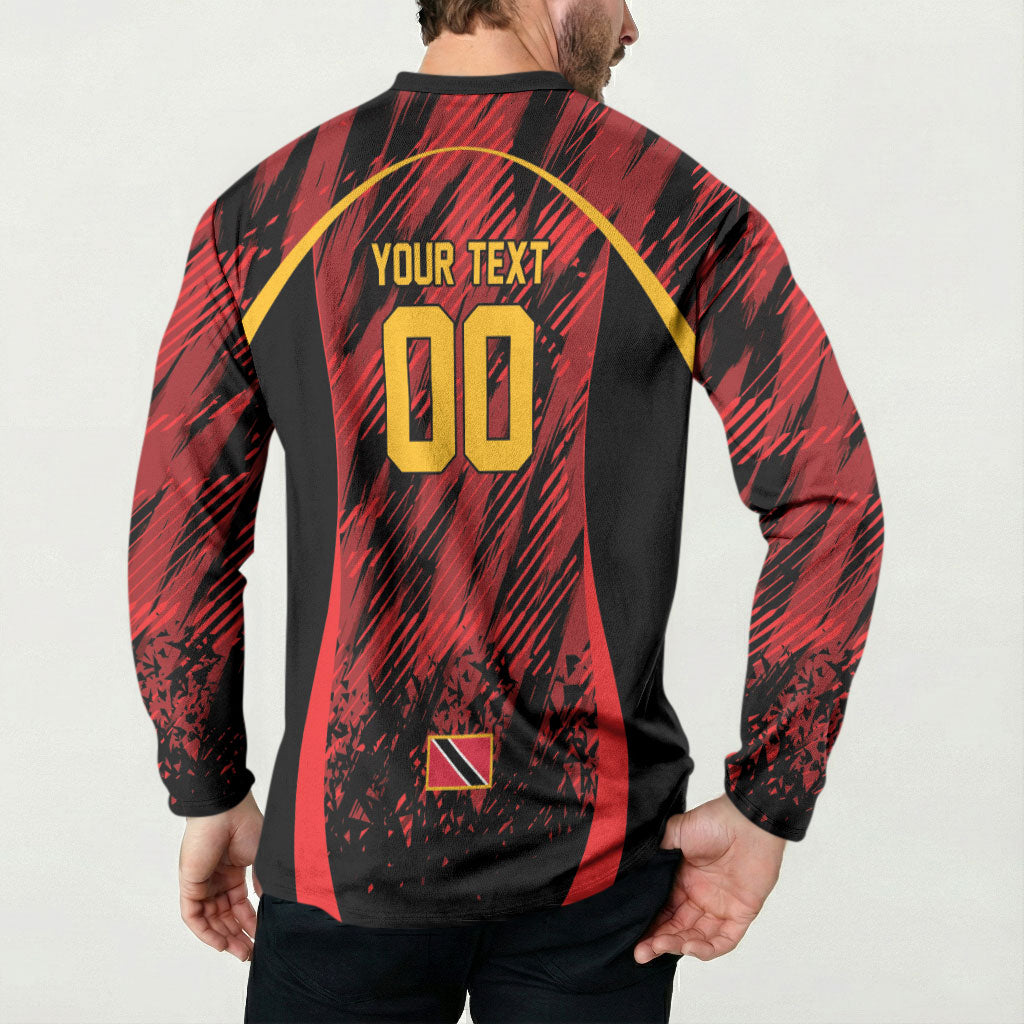 Custom Women’s Cricket Trinidad and Tobago Button Sweatshirt Caribbean Woman Knight