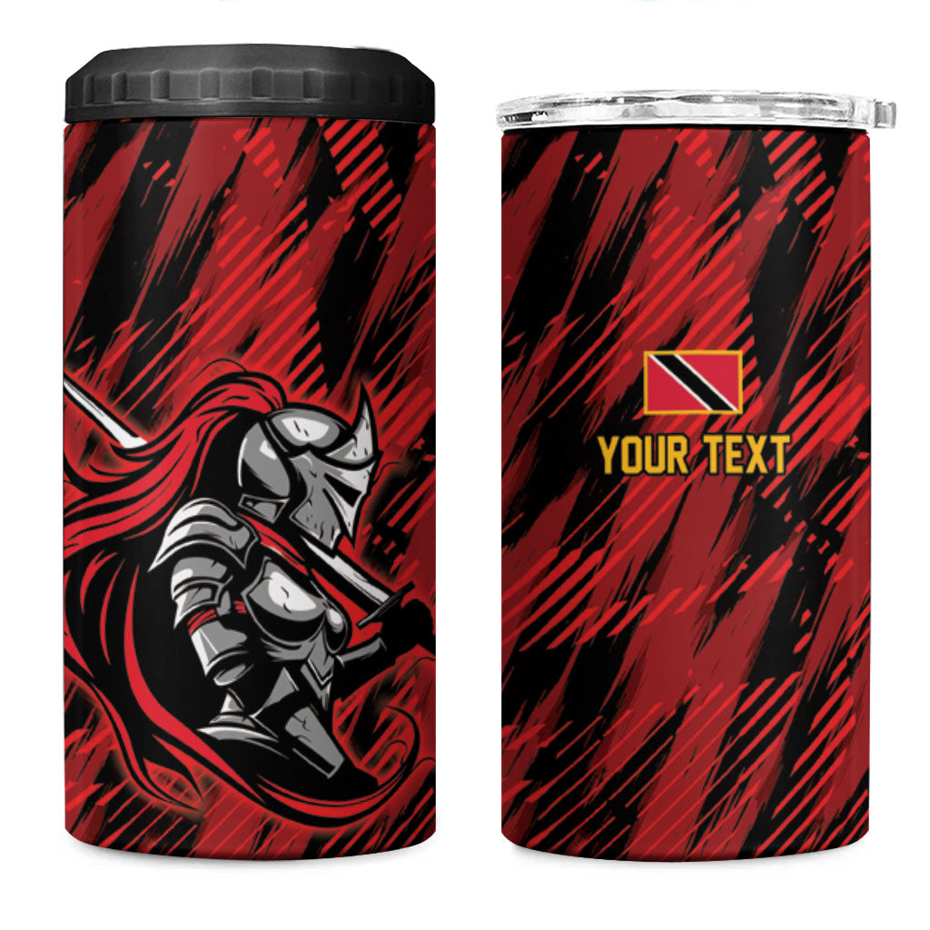 Custom Women’s Cricket Trinidad and Tobago 4 in 1 Can Cooler Tumbler Caribbean Woman Knight
