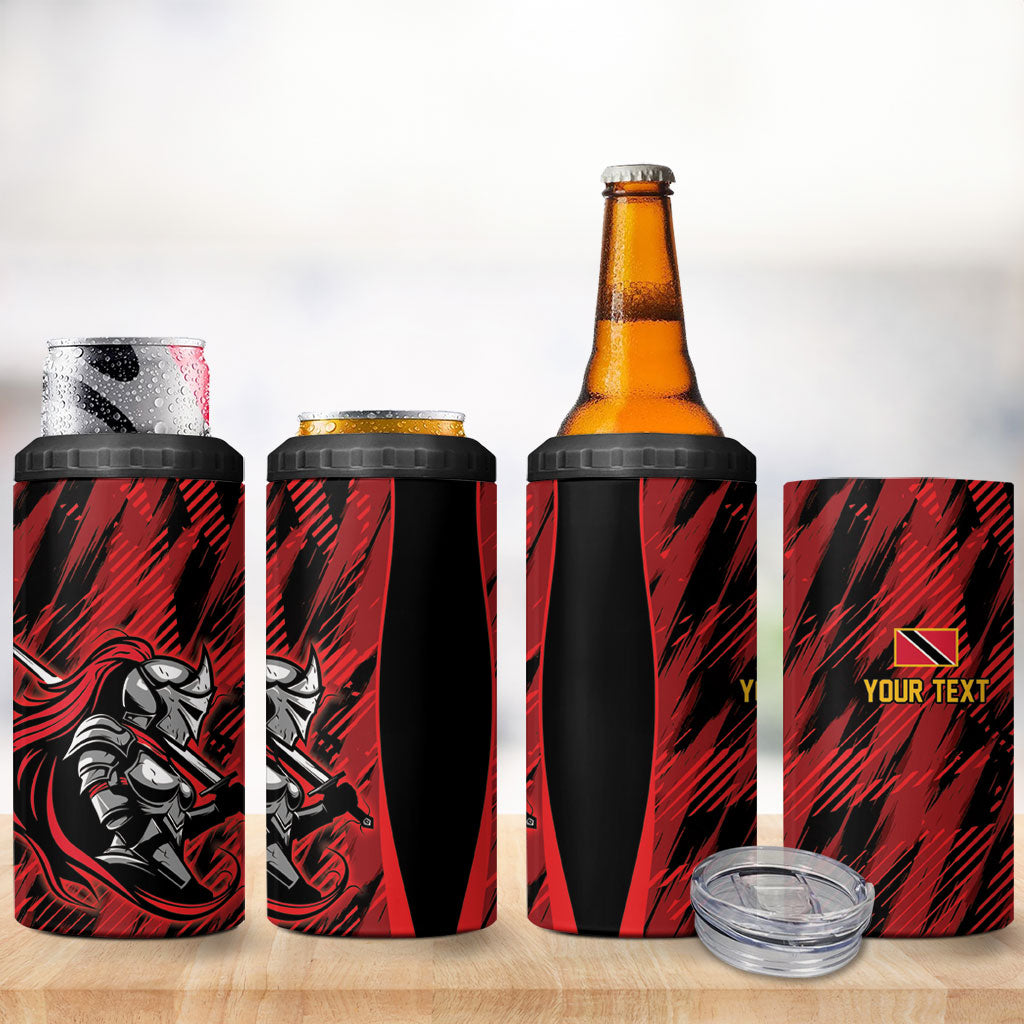 Custom Women’s Cricket Trinidad and Tobago 4 in 1 Can Cooler Tumbler Caribbean Woman Knight