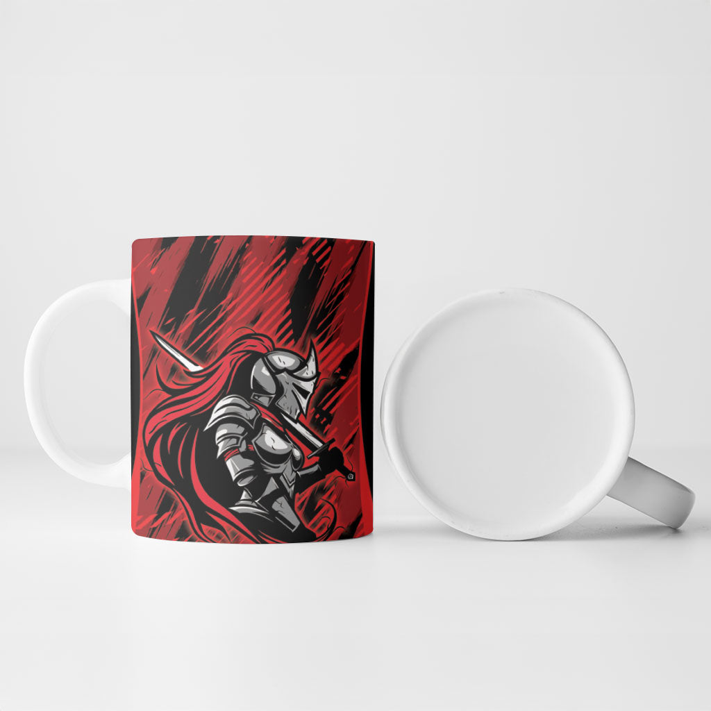 Custom Women’s Cricket Trinidad and Tobago Ceramic Mug Caribbean Woman Knight
