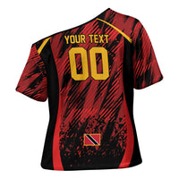 Custom Women’s Cricket Trinidad and Tobago Cross Shoulder Shirt Caribbean Woman Knight