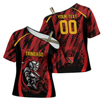 Custom Women’s Cricket Trinidad and Tobago Cross Shoulder Shirt Caribbean Woman Knight