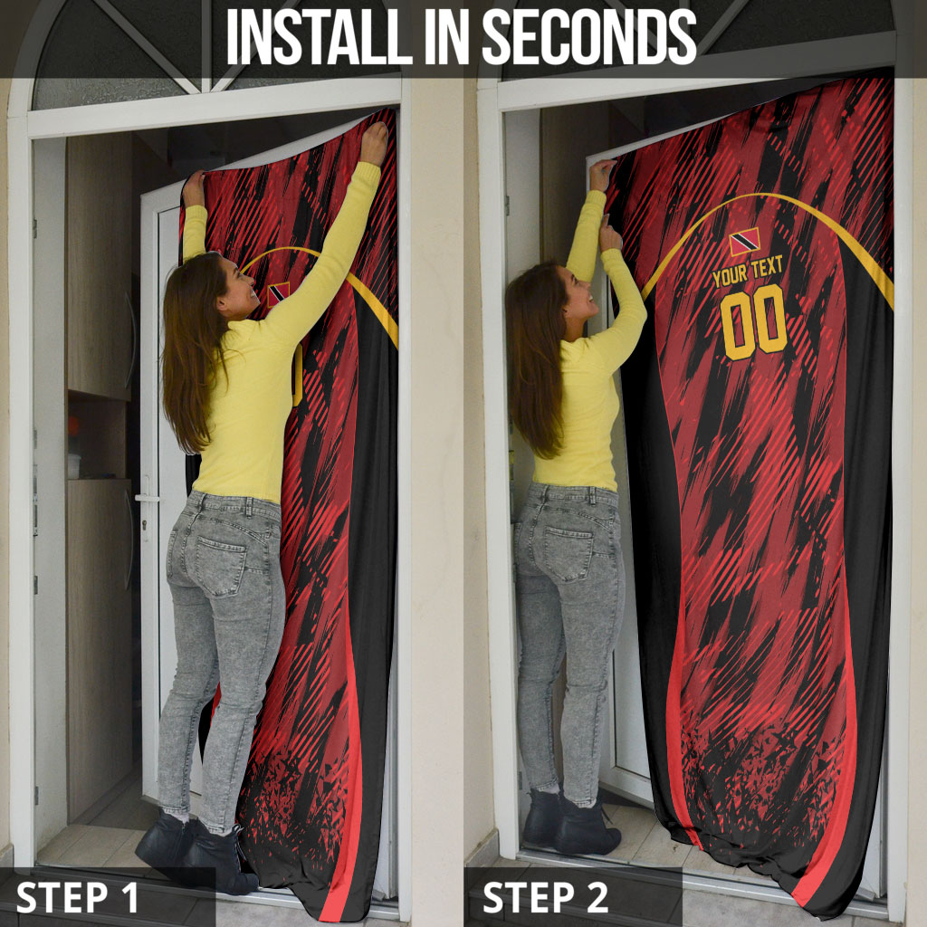 Custom Women’s Cricket Trinidad and Tobago Door Cover Caribbean Woman Knight