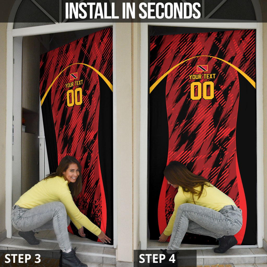 Custom Women’s Cricket Trinidad and Tobago Door Cover Caribbean Woman Knight