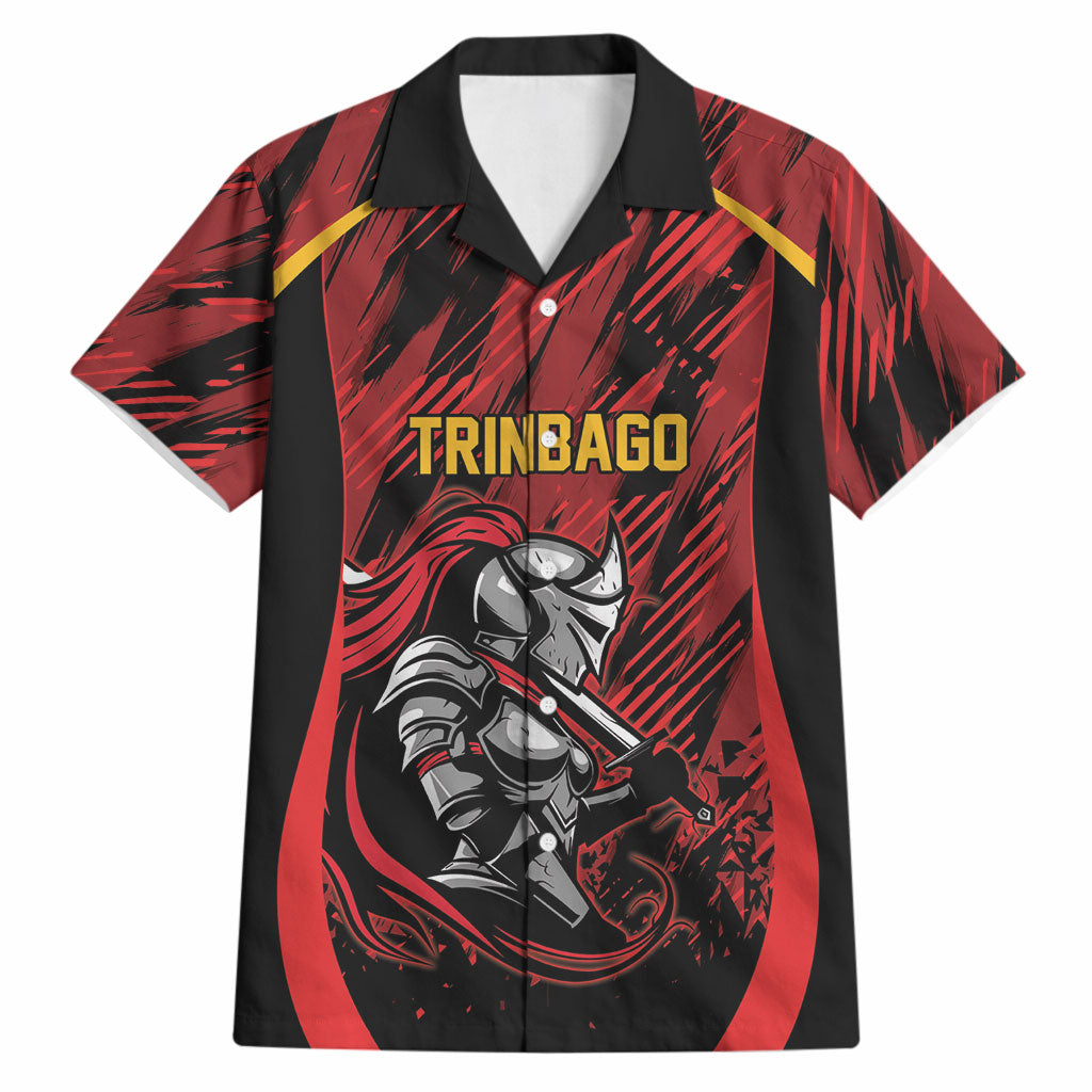 Custom Women’s Cricket Trinidad and Tobago Hawaiian Shirt Caribbean Woman Knight