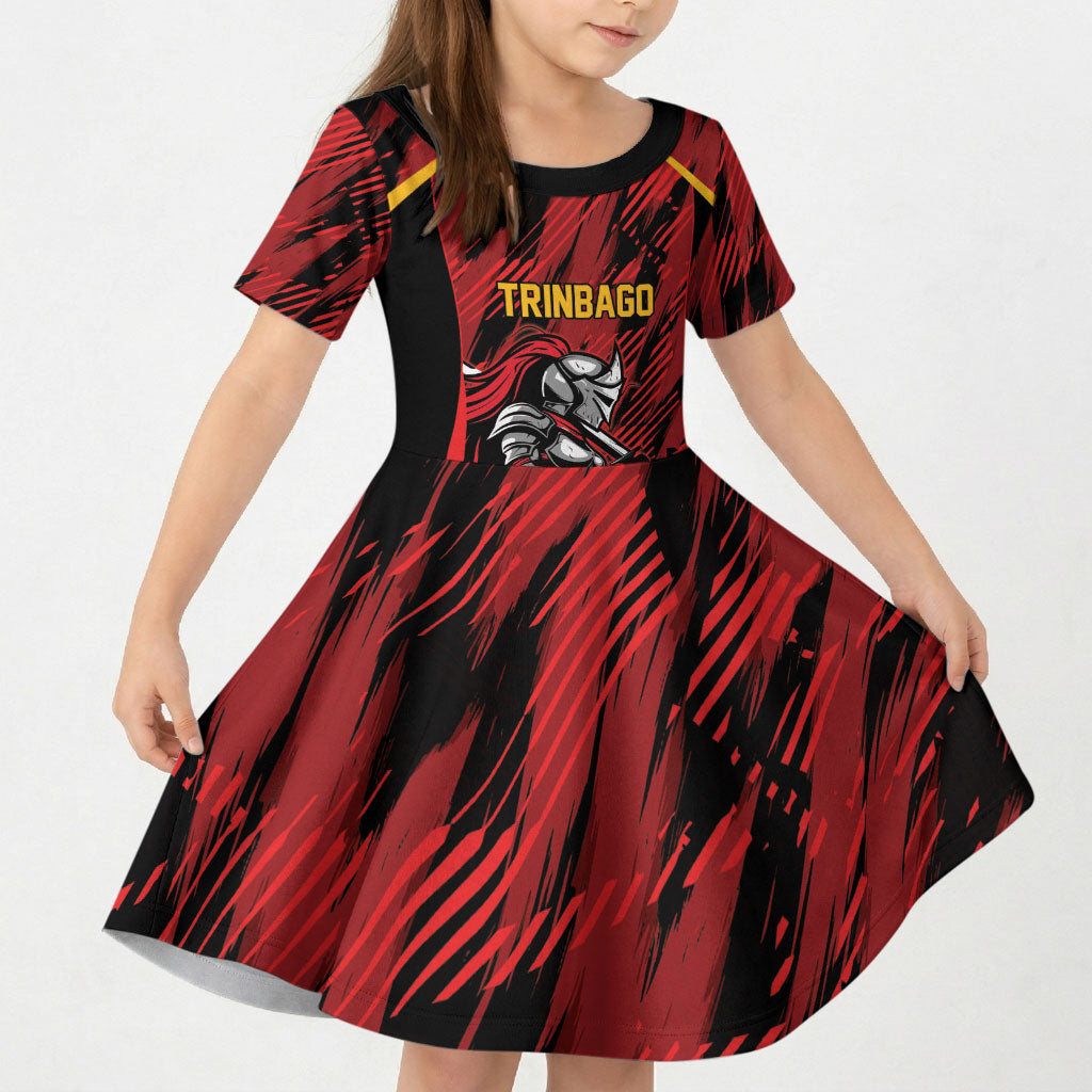 Custom Women’s Cricket Trinidad and Tobago Kid Short Sleeve Dress Caribbean Woman Knight