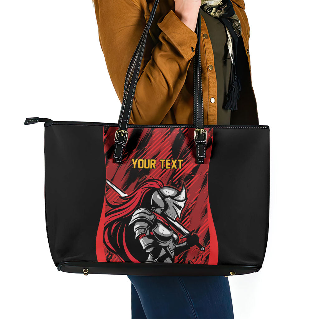 Custom Women’s Cricket Trinidad and Tobago Leather Tote Bag Caribbean Woman Knight