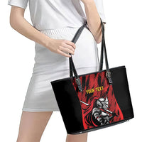 Custom Women’s Cricket Trinidad and Tobago Leather Tote Bag Caribbean Woman Knight