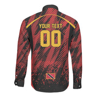 Custom Women’s Cricket Trinidad and Tobago Long Sleeve Button Shirt Caribbean Woman Knight