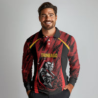 Custom Women’s Cricket Trinidad and Tobago Long Sleeve Polo Shirt Caribbean Woman Knight