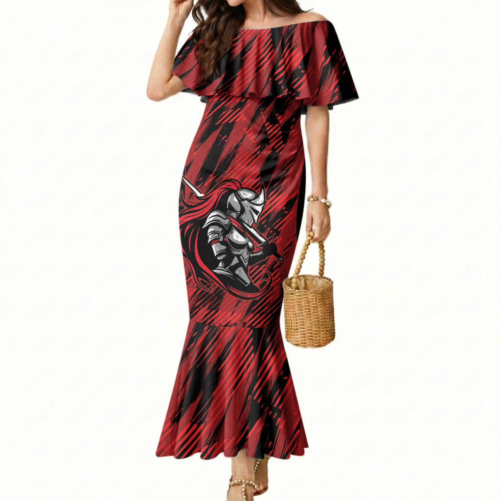Custom Women’s Cricket Trinidad and Tobago Mermaid Dress Caribbean Woman Knight