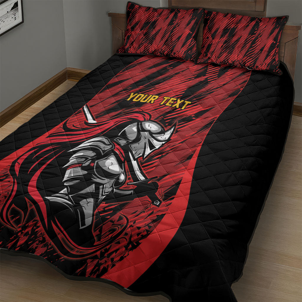 Custom Women’s Cricket Trinidad and Tobago Quilt Bed Set Caribbean Woman Knight