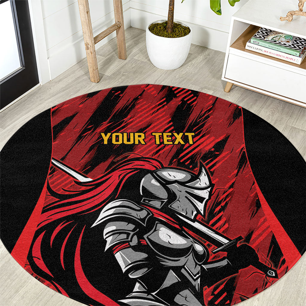 Custom Women’s Cricket Trinidad and Tobago Round Carpet Caribbean Woman Knight
