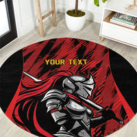 Custom Women’s Cricket Trinidad and Tobago Round Carpet Caribbean Woman Knight