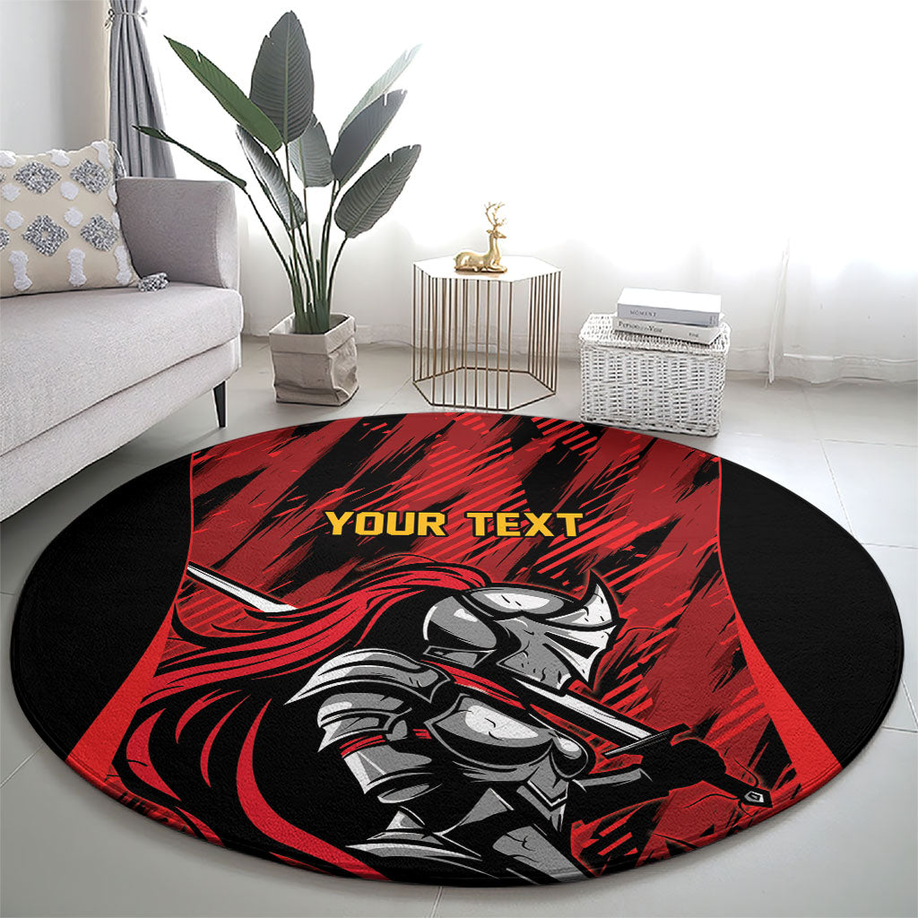 Custom Women’s Cricket Trinidad and Tobago Round Carpet Caribbean Woman Knight