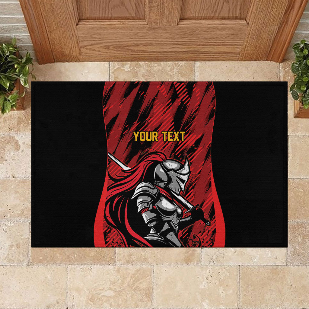Custom Women’s Cricket Trinidad and Tobago Rubber Doormat Caribbean Woman Knight