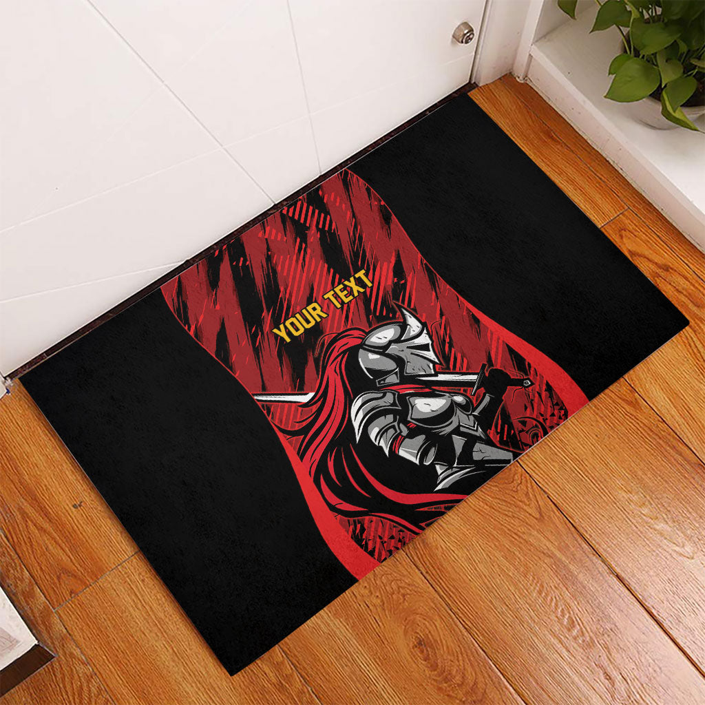Custom Women’s Cricket Trinidad and Tobago Rubber Doormat Caribbean Woman Knight