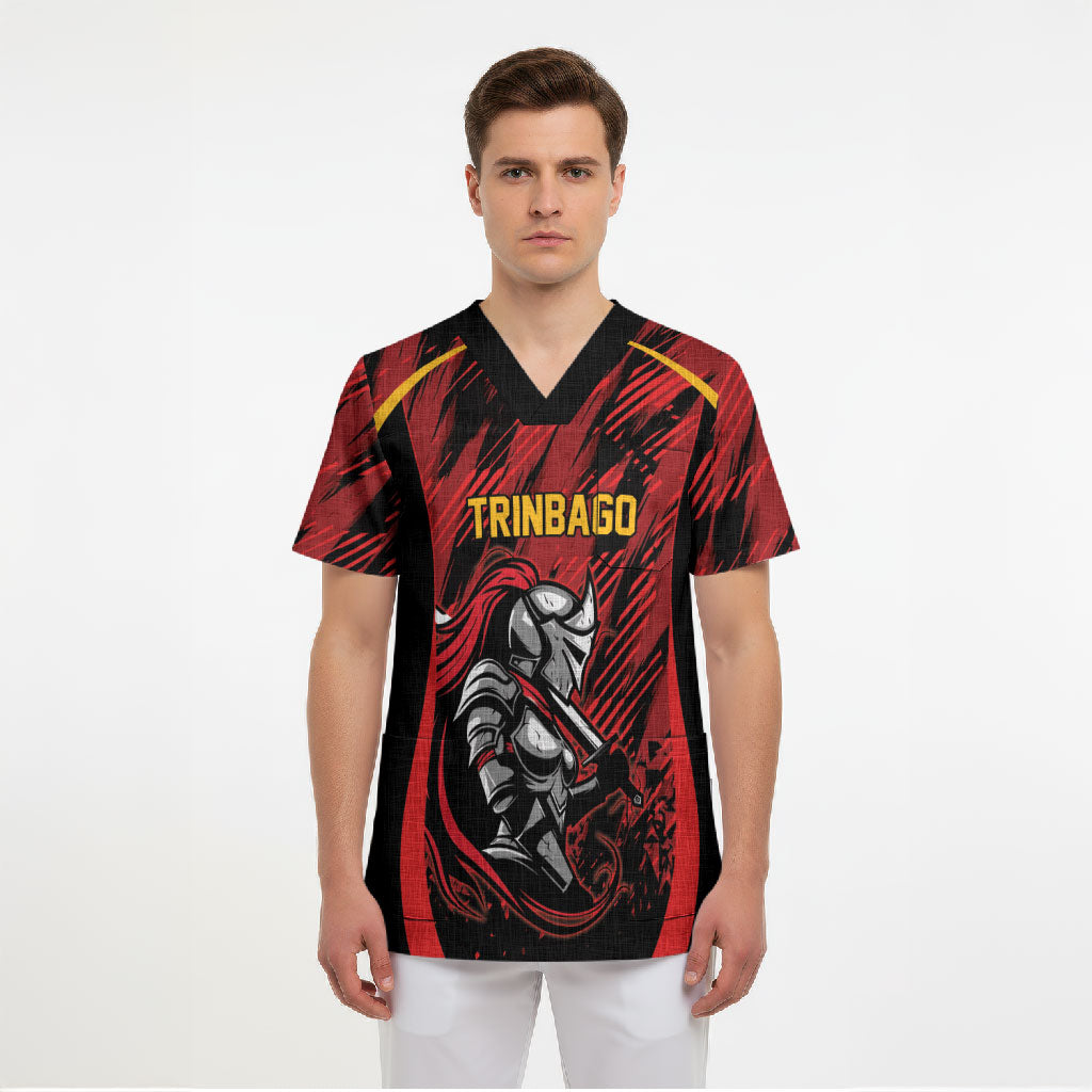 Custom Women’s Cricket Trinidad and Tobago Scrub Top Caribbean Woman Knight
