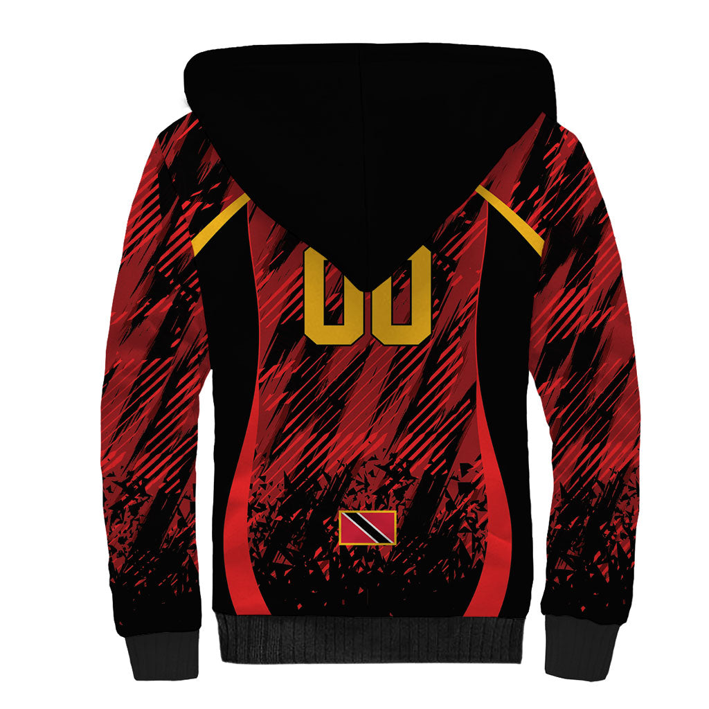 Custom Women’s Cricket Trinidad and Tobago Sherpa Hoodie Caribbean Woman Knight
