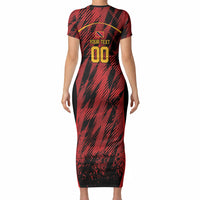 Custom Women’s Cricket Trinidad and Tobago Short Sleeve Bodycon Dress Caribbean Woman Knight