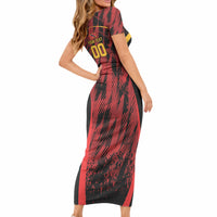 Custom Women’s Cricket Trinidad and Tobago Short Sleeve Bodycon Dress Caribbean Woman Knight