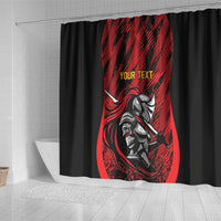 Custom Women’s Cricket Trinidad and Tobago Shower Curtain Caribbean Woman Knight
