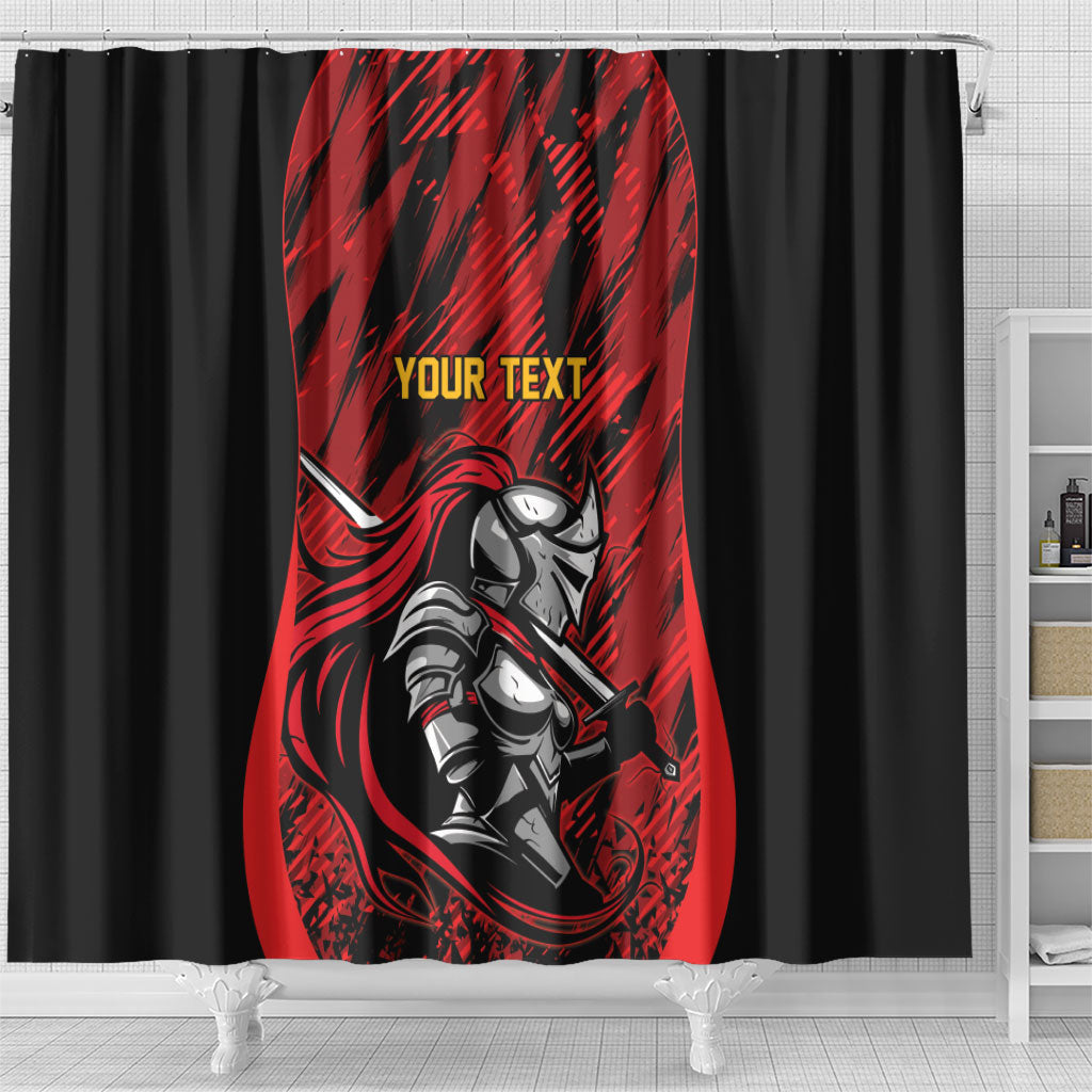 Custom Women’s Cricket Trinidad and Tobago Shower Curtain Caribbean Woman Knight