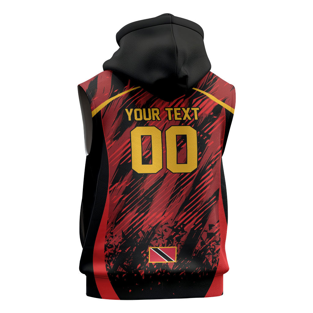 Custom Women’s Cricket Trinidad and Tobago Sleeveless Hoodie Caribbean Woman Knight