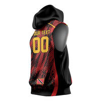 Custom Women’s Cricket Trinidad and Tobago Sleeveless Hoodie Caribbean Woman Knight