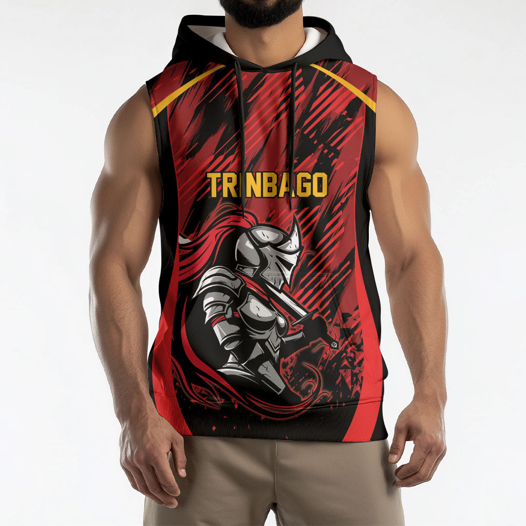 Custom Women’s Cricket Trinidad and Tobago Sleeveless Hoodie Caribbean Woman Knight
