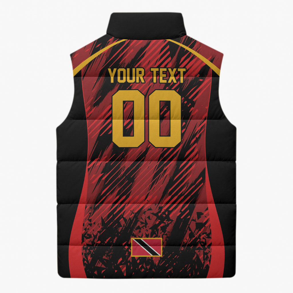 Custom Women’s Cricket Trinidad and Tobago Sleeveless Puffer Jacket Caribbean Woman Knight