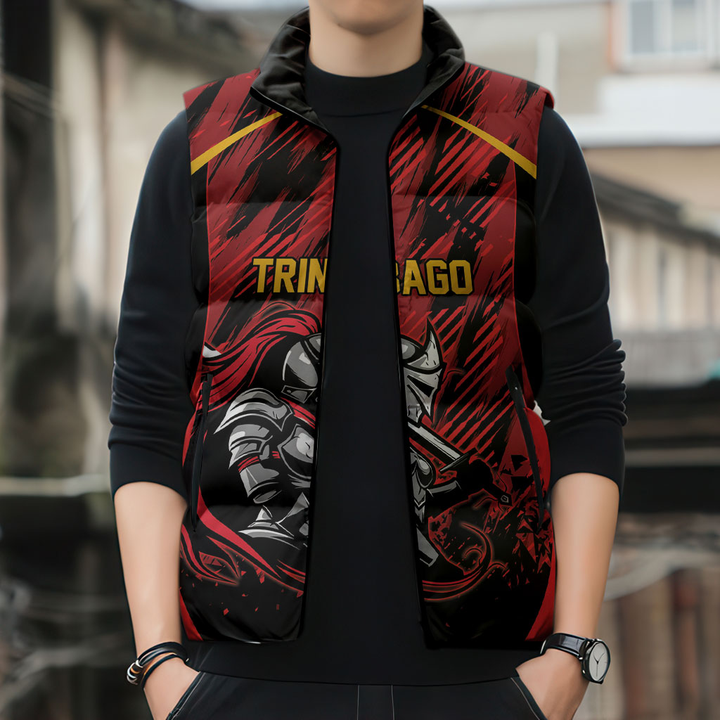 Custom Women’s Cricket Trinidad and Tobago Sleeveless Puffer Jacket Caribbean Woman Knight