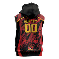 Custom Women’s Cricket Trinidad and Tobago Sleeveless Zip Hoodie Caribbean Woman Knight