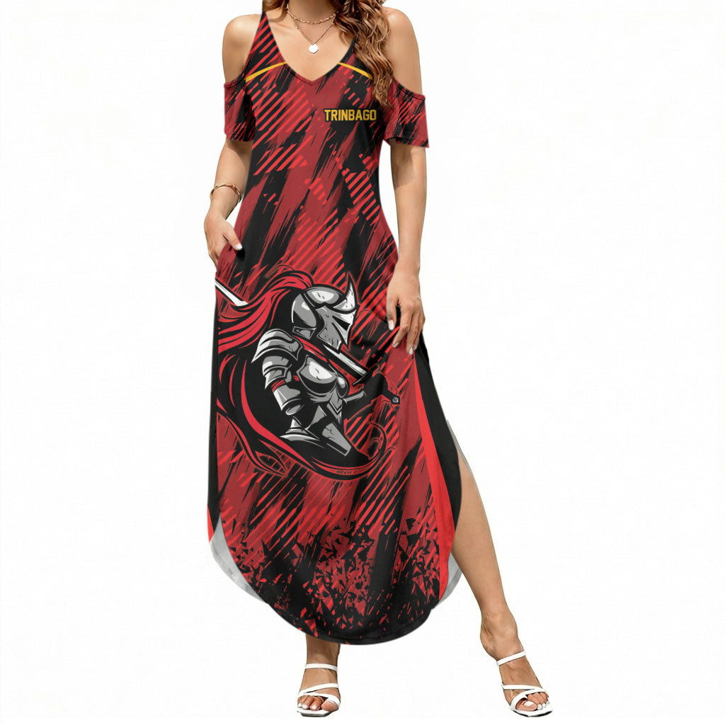 Custom Women’s Cricket Trinidad and Tobago Summer Maxi Dress Caribbean Woman Knight