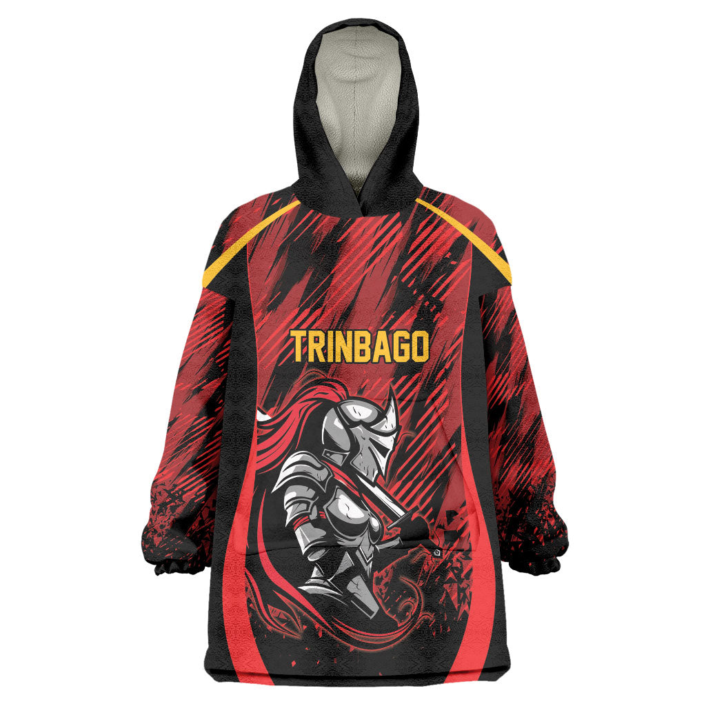 Custom Women’s Cricket Trinidad and Tobago Wearable Blanket Hoodie Caribbean Woman Knight