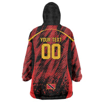 Custom Women’s Cricket Trinidad and Tobago Wearable Blanket Hoodie Caribbean Woman Knight