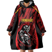 Custom Women’s Cricket Trinidad and Tobago Wearable Blanket Hoodie Caribbean Woman Knight