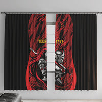 Custom Women’s Cricket Trinidad and Tobago Window Curtain Caribbean Woman Knight