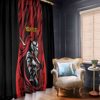 Custom Women’s Cricket Trinidad and Tobago Window Curtain Caribbean Woman Knight