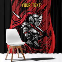 Custom Women’s Cricket Trinidad and Tobago Window Curtain Caribbean Woman Knight
