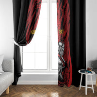 Custom Women’s Cricket Trinidad and Tobago Window Curtain Caribbean Woman Knight