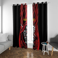 Custom Women’s Cricket Trinidad and Tobago Window Curtain Caribbean Woman Knight