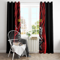Custom Women’s Cricket Trinidad and Tobago Window Curtain Caribbean Woman Knight
