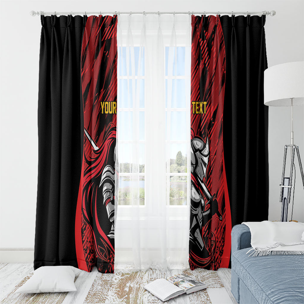 Custom Women’s Cricket Trinidad and Tobago Window Curtain Caribbean Woman Knight