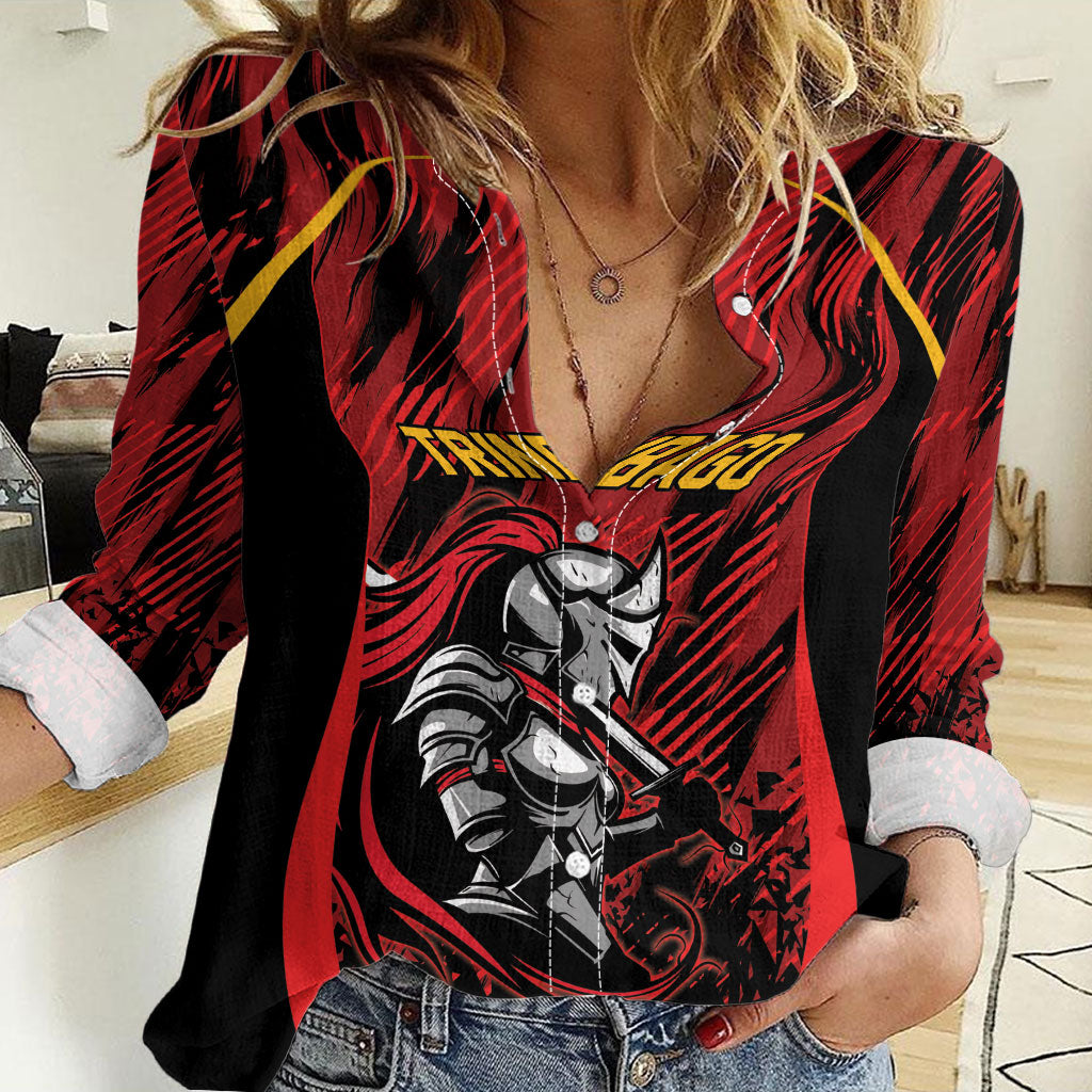 Custom Women’s Cricket Trinidad and Tobago Women Casual Shirt Caribbean Woman Knight