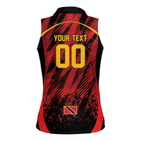 Custom Women’s Cricket Trinidad and Tobago Women Sleeveless Polo Shirt Caribbean Woman Knight