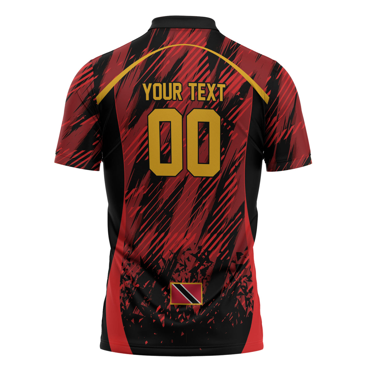 Custom Women’s Cricket Trinidad and Tobago Zipper Polo Shirt Caribbean Woman Knight