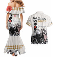 Kentucky Horse Racing Couples Matching Mermaid Dress and Hawaiian Shirt 151st Anniversary The Run For The Roses LT9