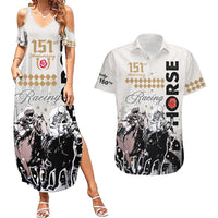 Kentucky Horse Racing Couples Matching Summer Maxi Dress and Hawaiian Shirt 151st Anniversary The Run For The Roses LT9