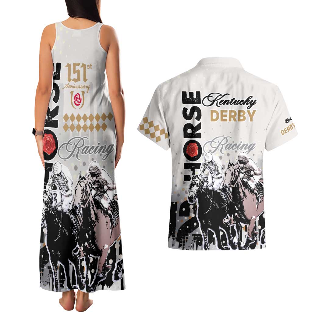 Kentucky Horse Racing Couples Matching Tank Maxi Dress and Hawaiian Shirt 151st Anniversary The Run For The Roses LT9